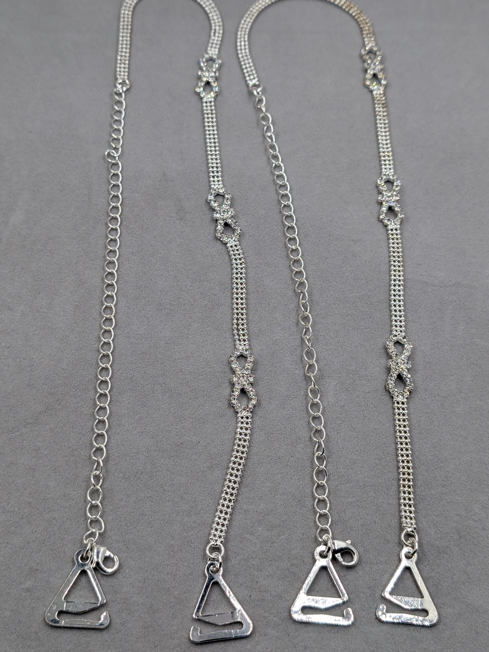 Brazilian Bra Straps Silver Rhinestone Infinity Crystal Replacement Straps 0037